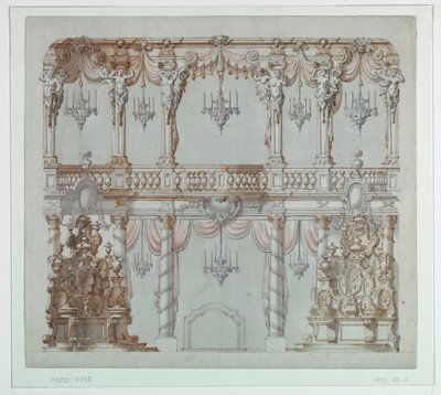 Theater Design for a Dining Room by Unknown